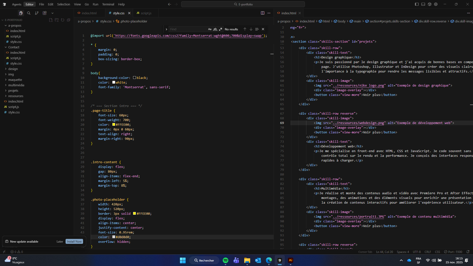 Exemple de développement web